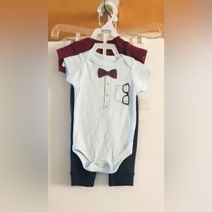 New Little Treasure 2 Body Suits and Pants 0-3 Months 100% Cotton
